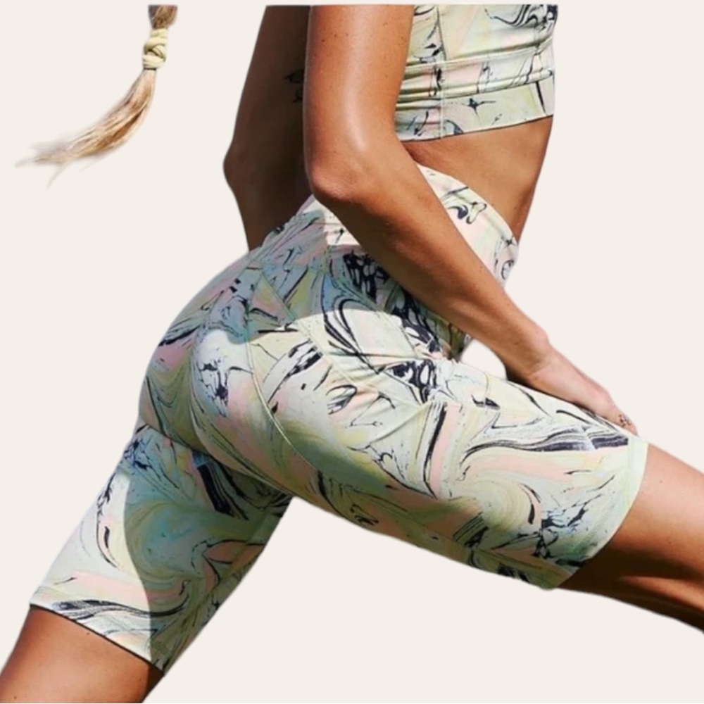 Free People Movement Bike Shorts Marble